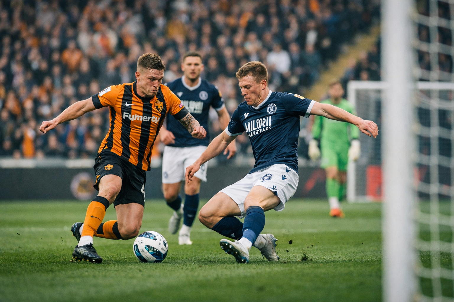 Feature image for Hull and Millwall leave play-off semi-final finely poised after tense first-leg stalemate