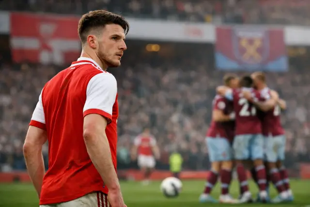 Feature image for Declan Rice faces West Ham reunion with title race and old loyalties colliding
